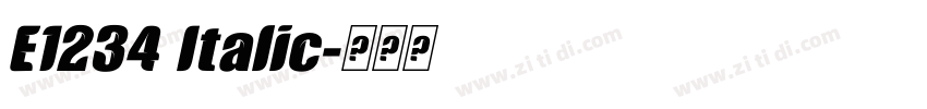 E1234 Italic字体转换 E1234 Italic字体转换